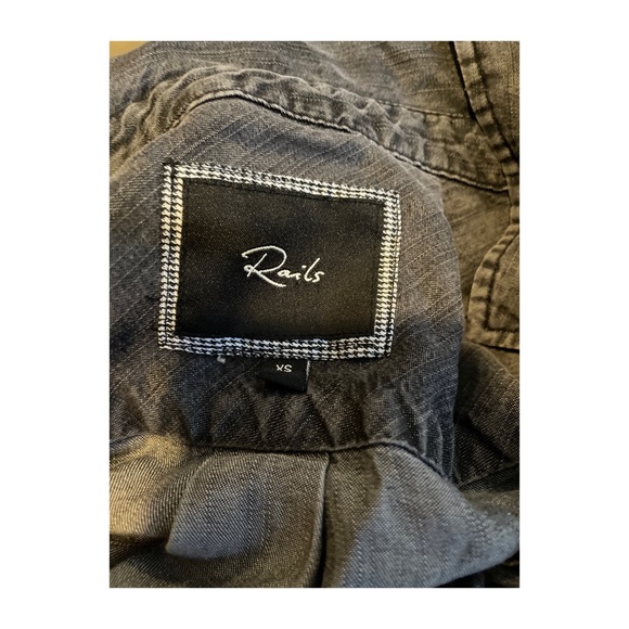 Rails Gray Ombre Snap Button Down Sz XS - Picture 7 of 7